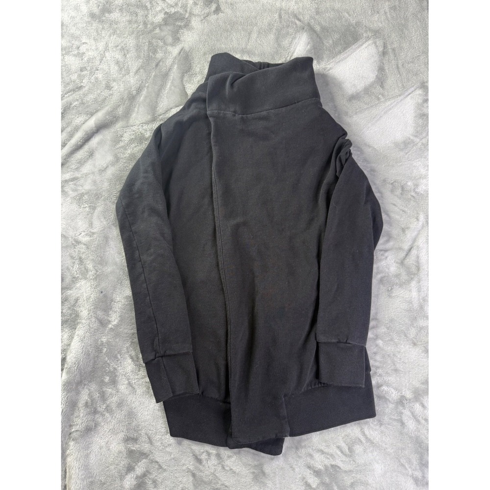 AllSaints Cowl Neck Cardigan Sweatshirt Dahlia Sweat Womens M Black Long Sleeve